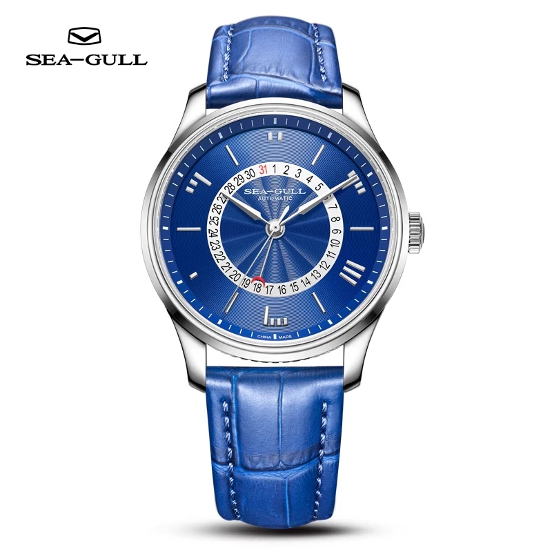 Seagull watch men\'s automatic mechanical watch casual business watch diamond calendar watch waterproof watch 519.27.6038