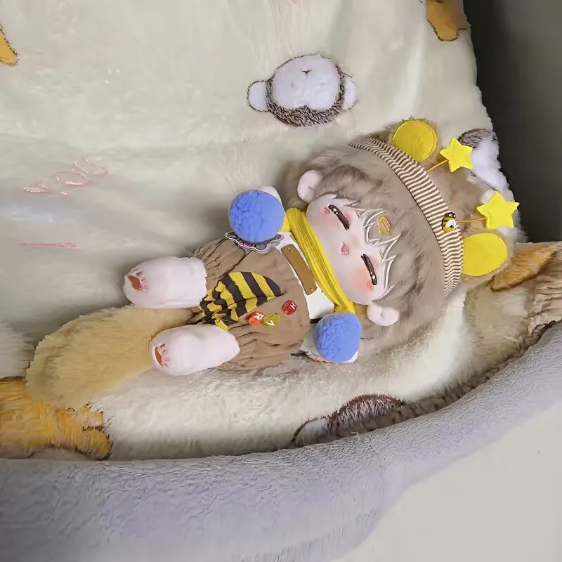 "Nai Lao" 20cm cotton doll without attributes,cute and adorable item, can be transformed into a skeleton doll as a birthday gift