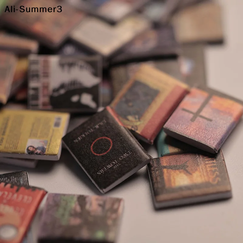 

【Sum3】200 шт. миниатюрных книг для кукольного домика, игрушки для украшения детского кукольного домика, мини-книги, аксессуары, игрушки для ролевых игр для детей