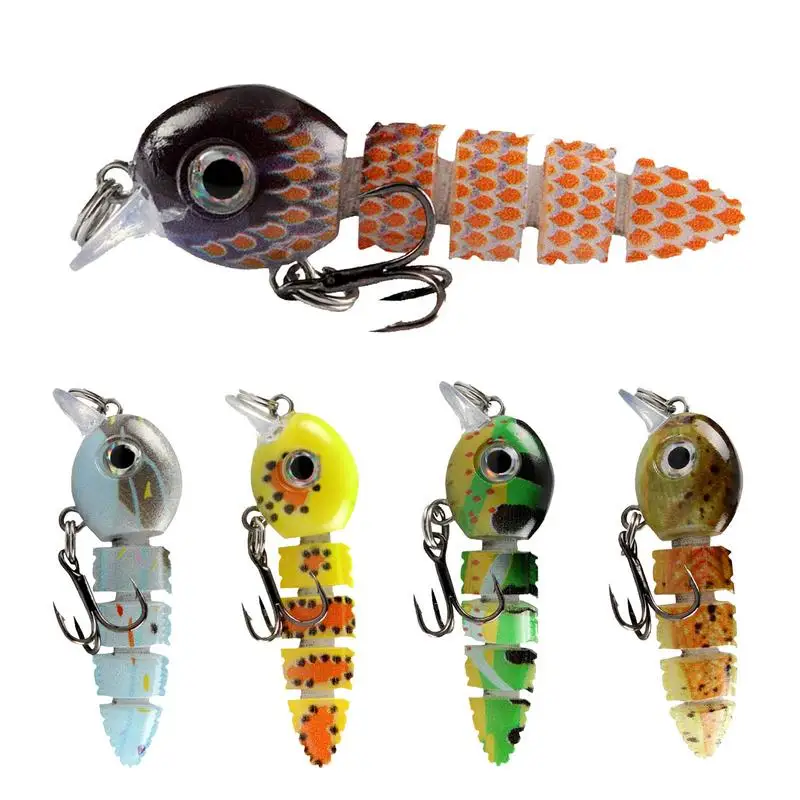 Fishing Lures Bait For Bass Trout 5 Section Fish Baits Animated Segmented Fishing Lure Sinking Swimbaits Hard Bait