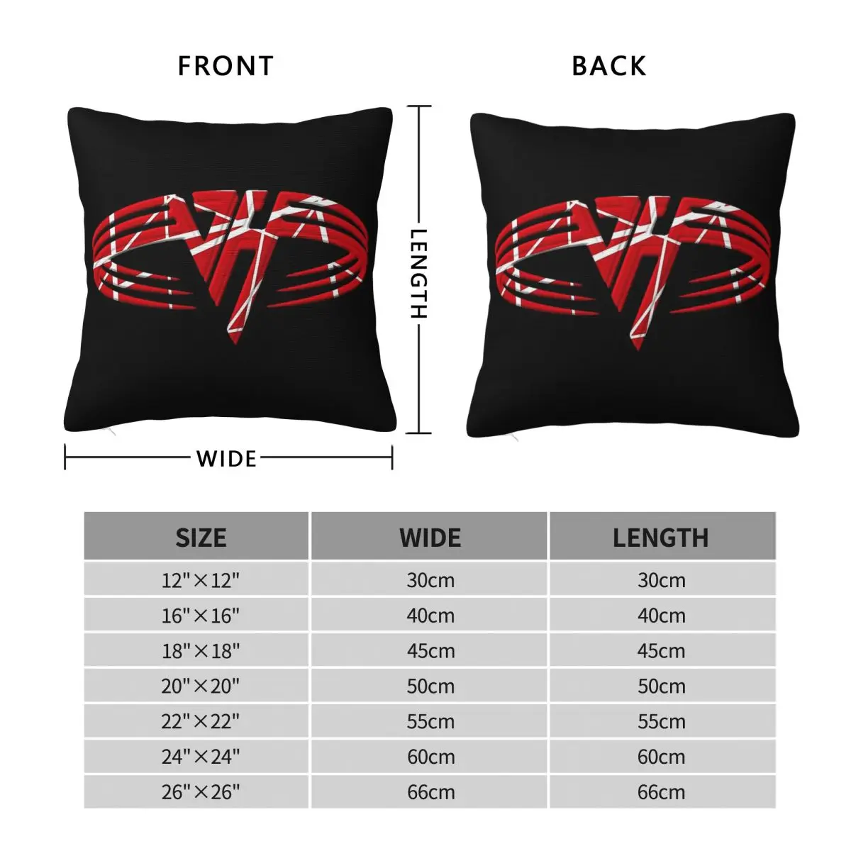 Eddie Van Halen Cathedral Pillowcase Polyester Linen Velvet Printed Zip Decor Throw Pillow Case Home Cushion Cover Wholesale