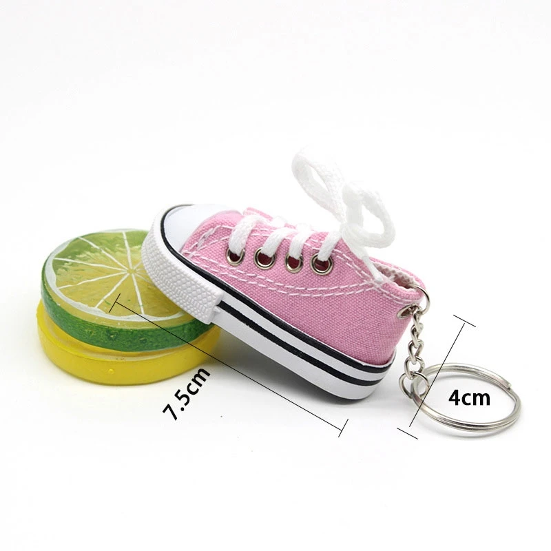 6Pcs Motorcycle Bike Kickstand Enlarger Canvas Sneaker Tennis Shoe Keychain Sports Shoes Keyring Funny Gifts