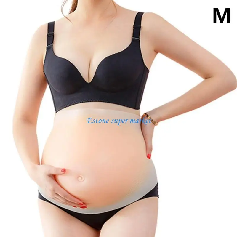 090B Adjustable Hook And Loop Silicone Belly Enhancer For Realistic Appearance In Pregnancy Simulation And Costume Parties