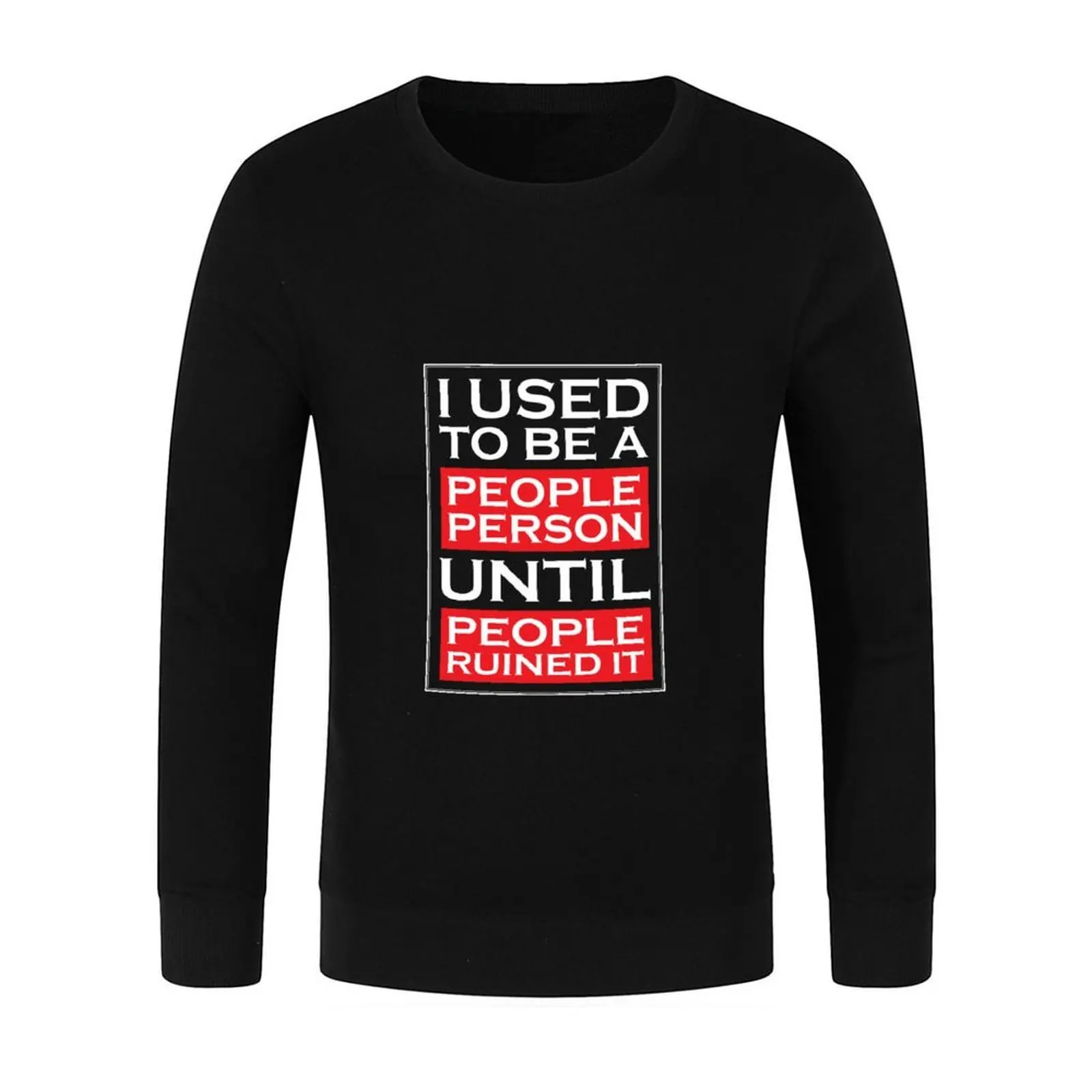 اعتدت أن أكون شخصًا على ما يبلغ من الإنسان حتى تدميره. بلوفر رجالي ملابس رجالية بلوزات كبيرة الحجم