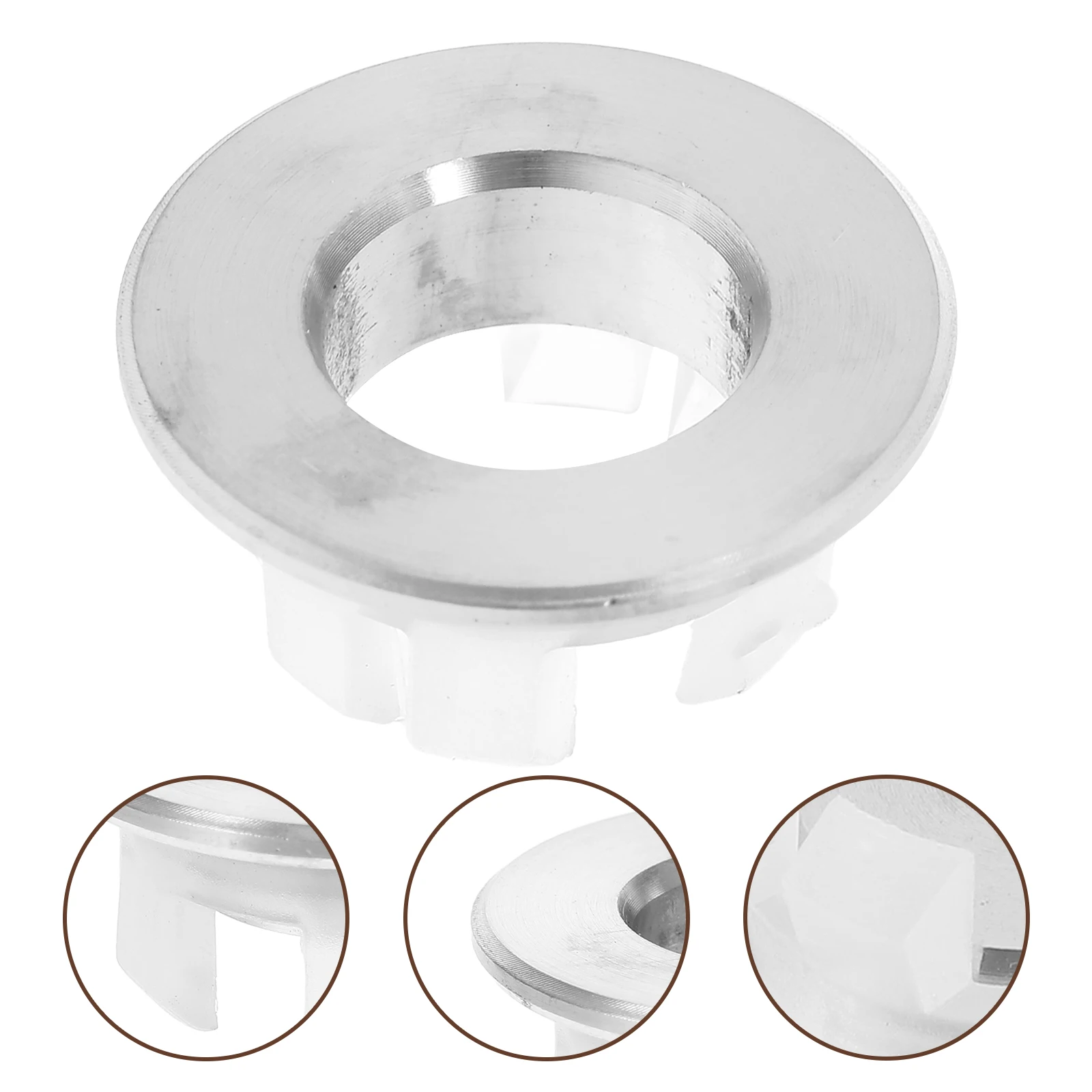

Stainless Steel Ring Black Plate Silver Tub Basin Cover 304 Ceramic Washbasin Drain Covers Sink Overflow Cap Bath Overflow Drain