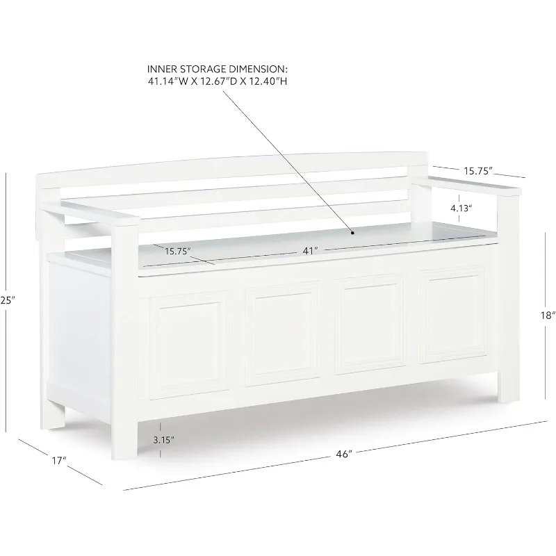 Storage Bench Will Add Seating and Storage To Any Space in Your Home Fliptop Lid with Safety Hinges Easily Complement Your Homes