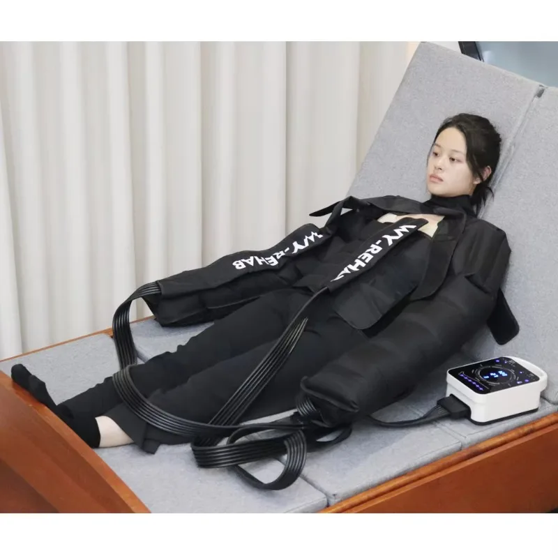 3 in 1 Professional Pressotherapy Lymphedema Machine 6 Chamber Full Body Air Compression Massage Suit for Arm Waist Legs