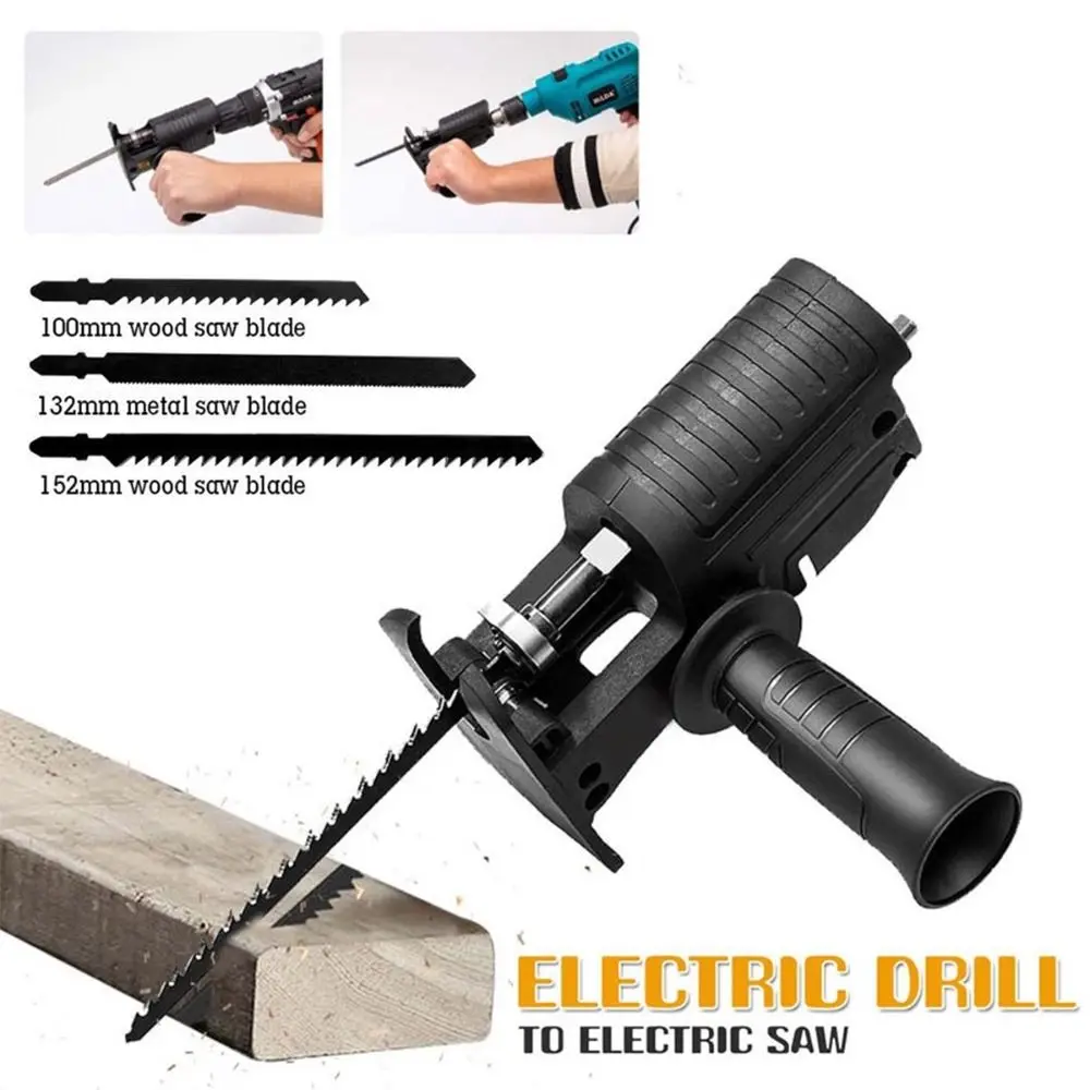 Quick Chuck Drill Saw Adapter Anti Slip Guard Auxiliary Handle Reciprocating Saw Adapter Drill Saw Attachment