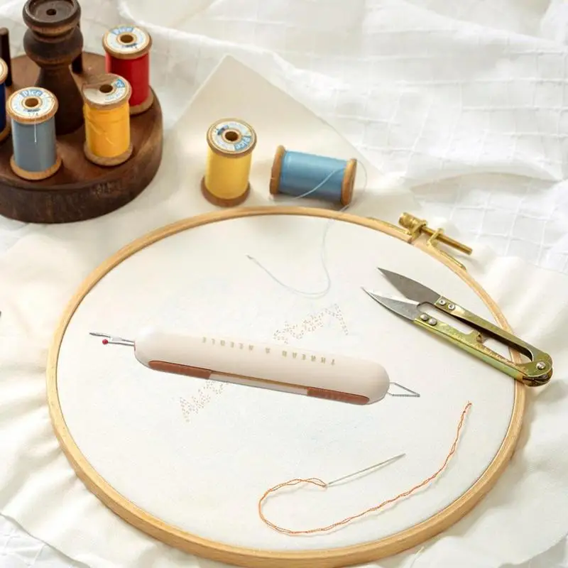 2 in 1 Needle Threader Sewing Tools Seam Ripper DIY Threading&Seam Quick Sewing Threader Tool DIY Sewing Accessories Needle Work