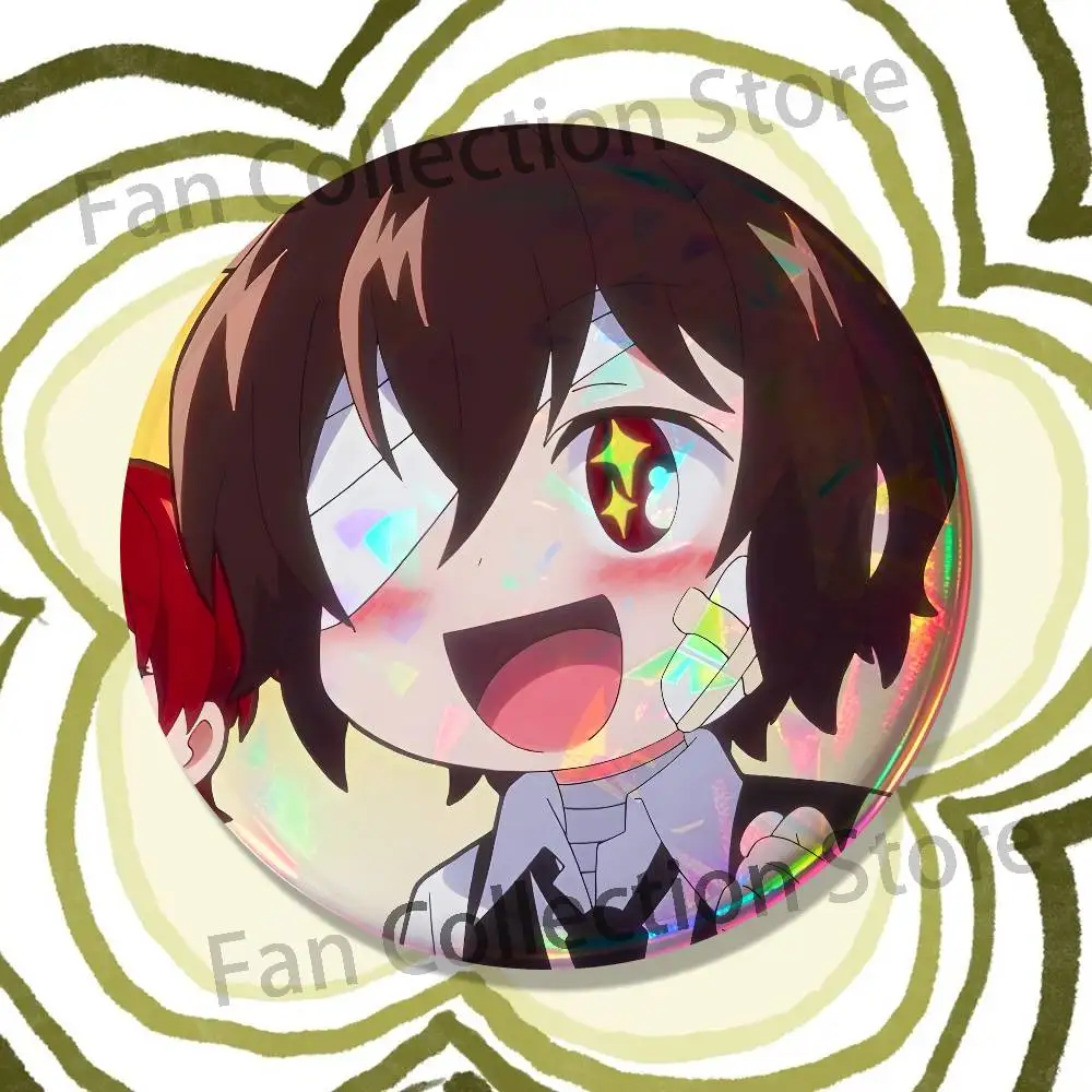B-Bungo Stray Dogs O-Osamu D-Dazai Enamel Pins  Characters Badge Fashion Jewelry Accessories Round Snap-in Brooch on Backpack