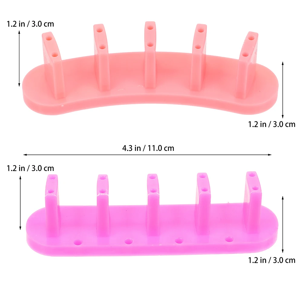 4 ชิ้นทนทานเล็บชั้นวางเล็บเคล็ดลับ DIY ฝึกกรอบประกอบง่ายถอดชิ้นส่วนเล็บเจาะอุปกรณ์เสริม
