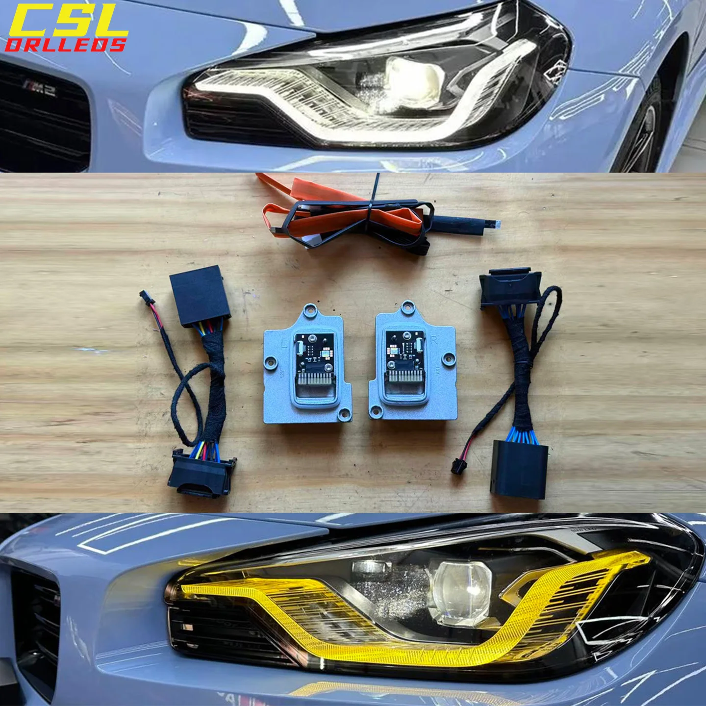 CSL Yellow White For BMW M2 M3 M4 M5 G80 G82 G87 F87 G42 G22 F80 F82 F90 5 4 series LED DRL Boards Module daytime running lights