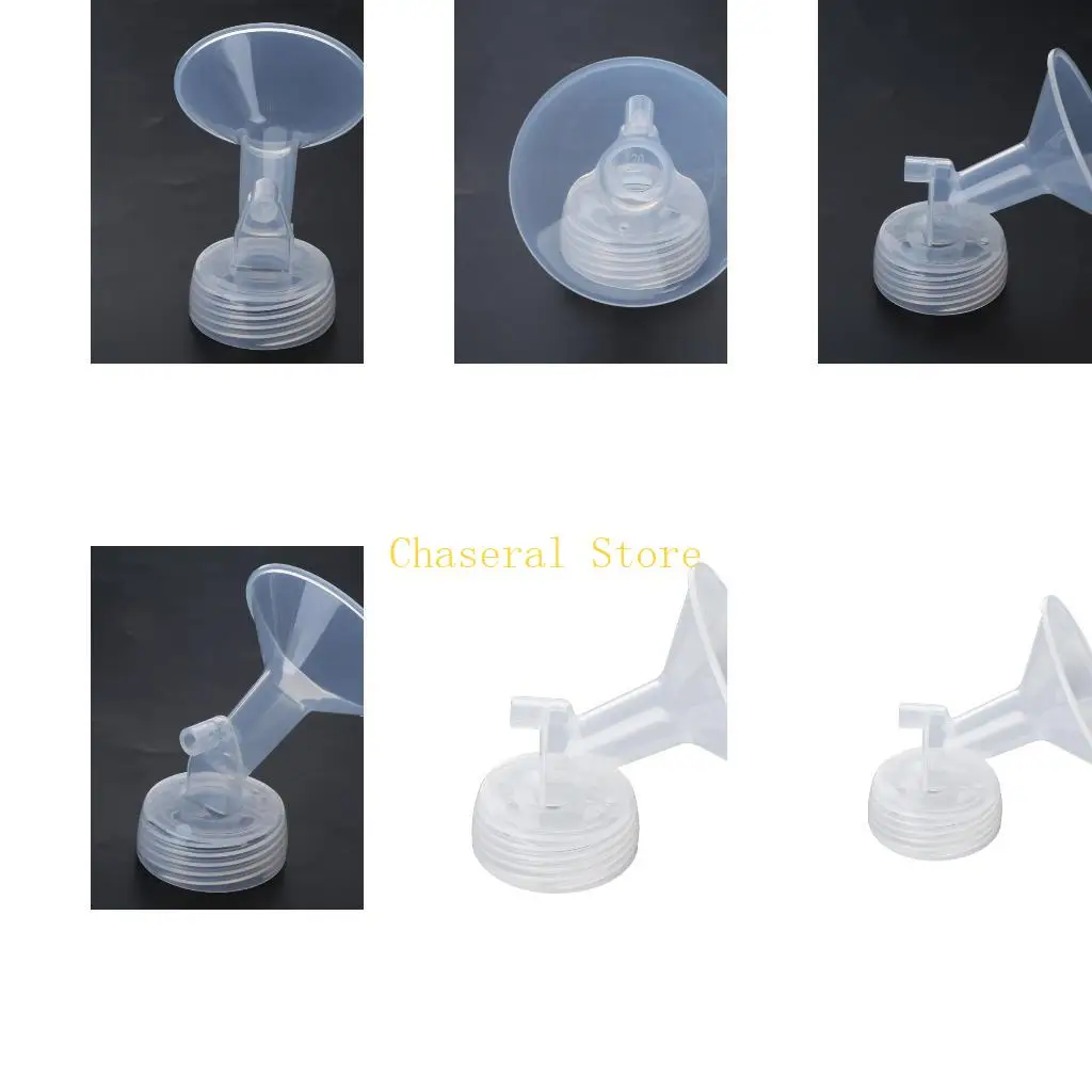 E7CE Portable Flange Valves Tube Bottle Backflow Protector 18/19/20mm Breast Pump Part Breast Pump Funnel Connector Durable
