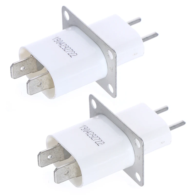 2 個の電子電子レンジマグネトロン、スルーコアコンデンサピンソケットコンバーター付き家庭用電子レンジマグネトロンソケットピン