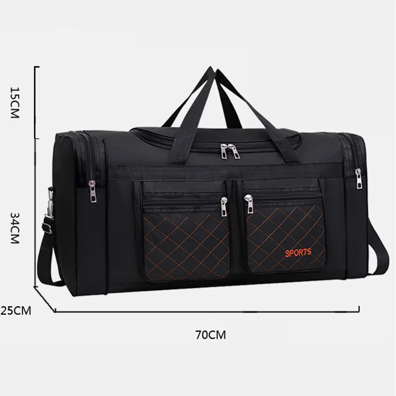 Bolsas de viaje de gran capacidad para hombre, bolsa de lona de nailon, bolsas de equipaje de mano, bolso de gimnasio para fin de semana, bolsas