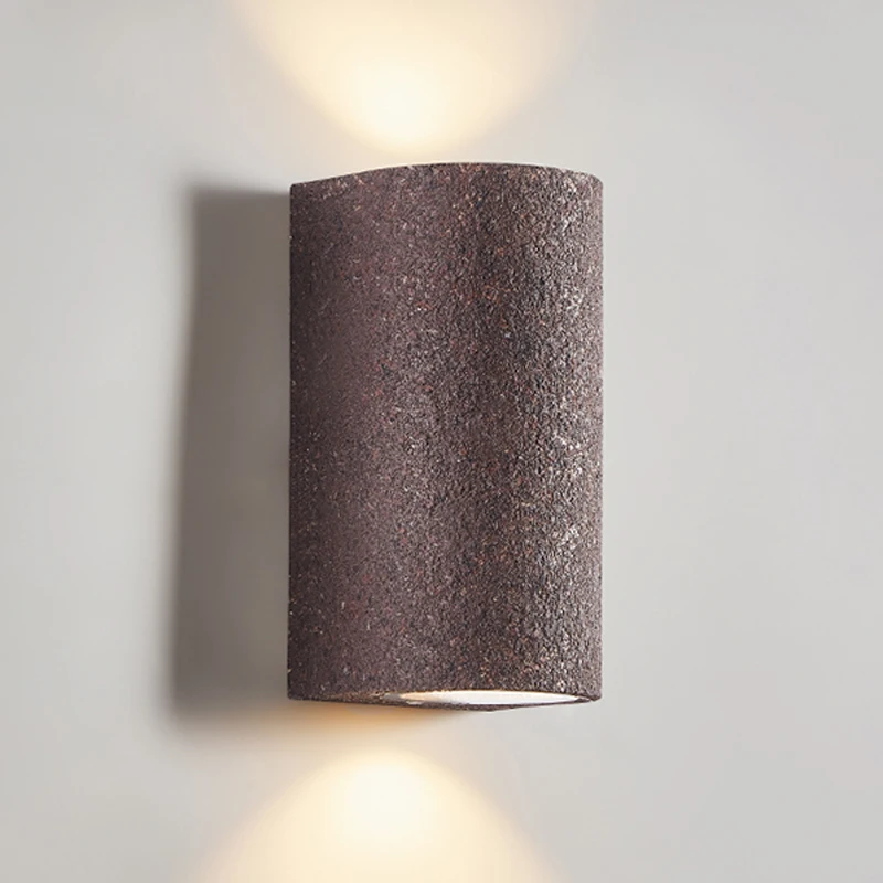 Wabi-sabi-Lámpara Led de pared para decoración del hogar, luz nórdica para mesita de noche, escalera, pasillo, dormitorio, Vestíbulo Retro japonés,