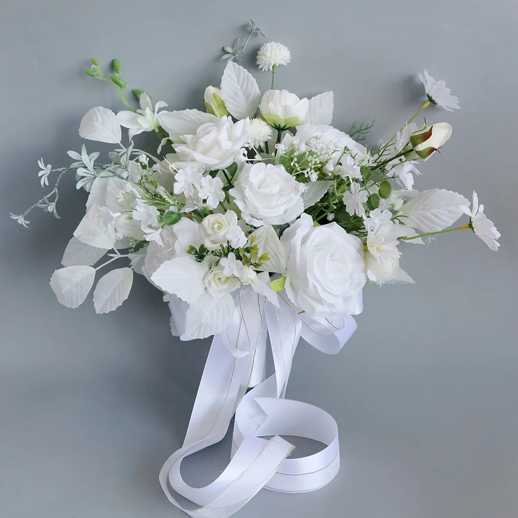 Spring 2023 wedding bride bouquet Mori outdoor wedding photo props home decoration handwritten flowers wholesale
