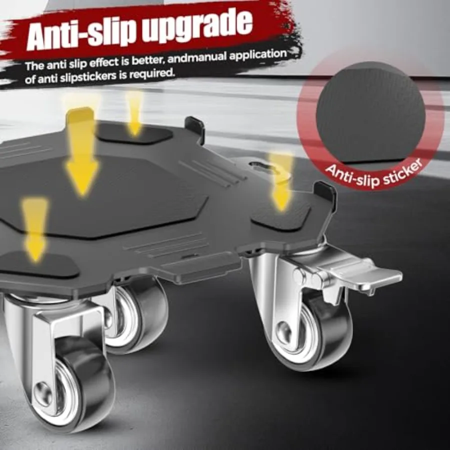 Furniture Dolly and Movers 4-Pack 3000lbs - مزلقات أثاث متشابكة شديدة التحمل مع تصميم بدون خدوش آمنة للخشب الصلب