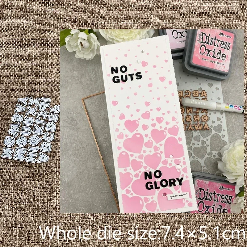 

XLDesign Craft Metal stencil mold Cutting Dies English alphabet decoration scrapbook die cuts Album Paper Card Craft Embossing