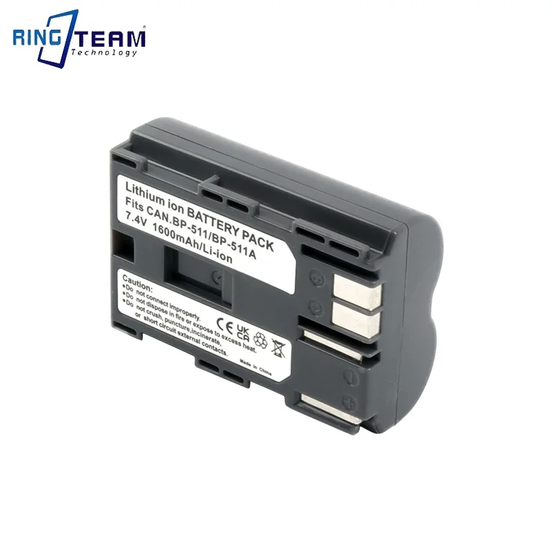 

1600mAh BP-511 BP-511A Replacement Li-ion Battery for Canon EOS 5D 10D 20D 30D 40D 50D PowerShot G1 G2 G3 G5 G6 Digital Cameras