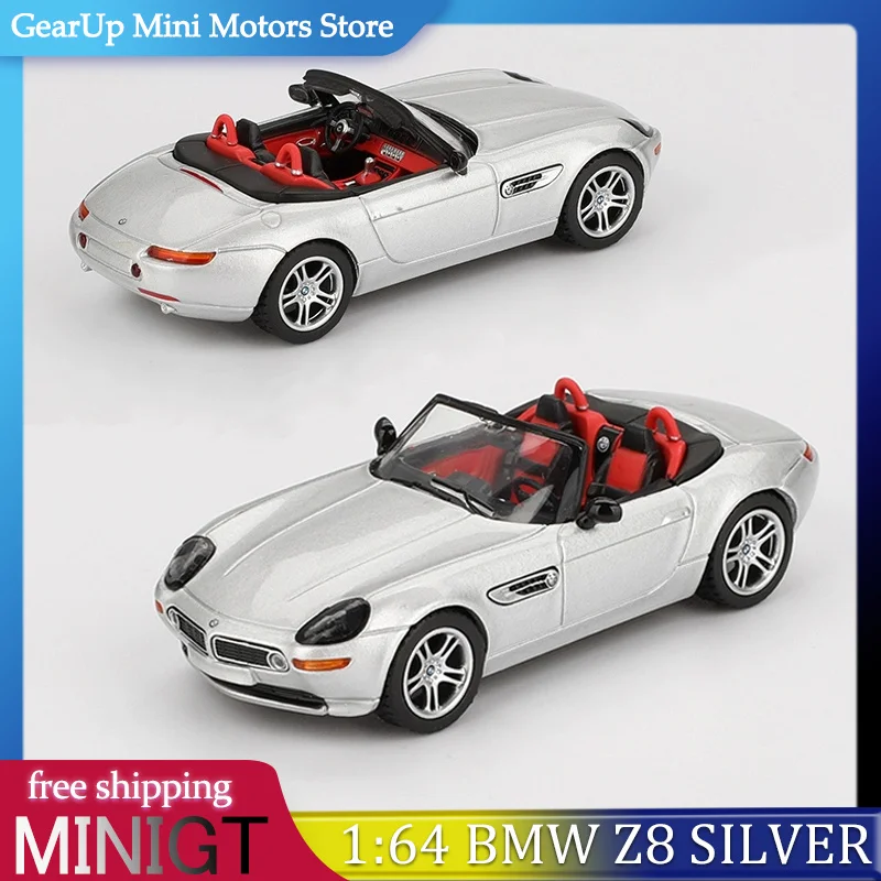 

MINIGT 1:64 Scale BMW Z8 Convertible - Silver Diecast Alloy Model Car Collectible for Enthusiasts Kids Toys & Christmas Gifts