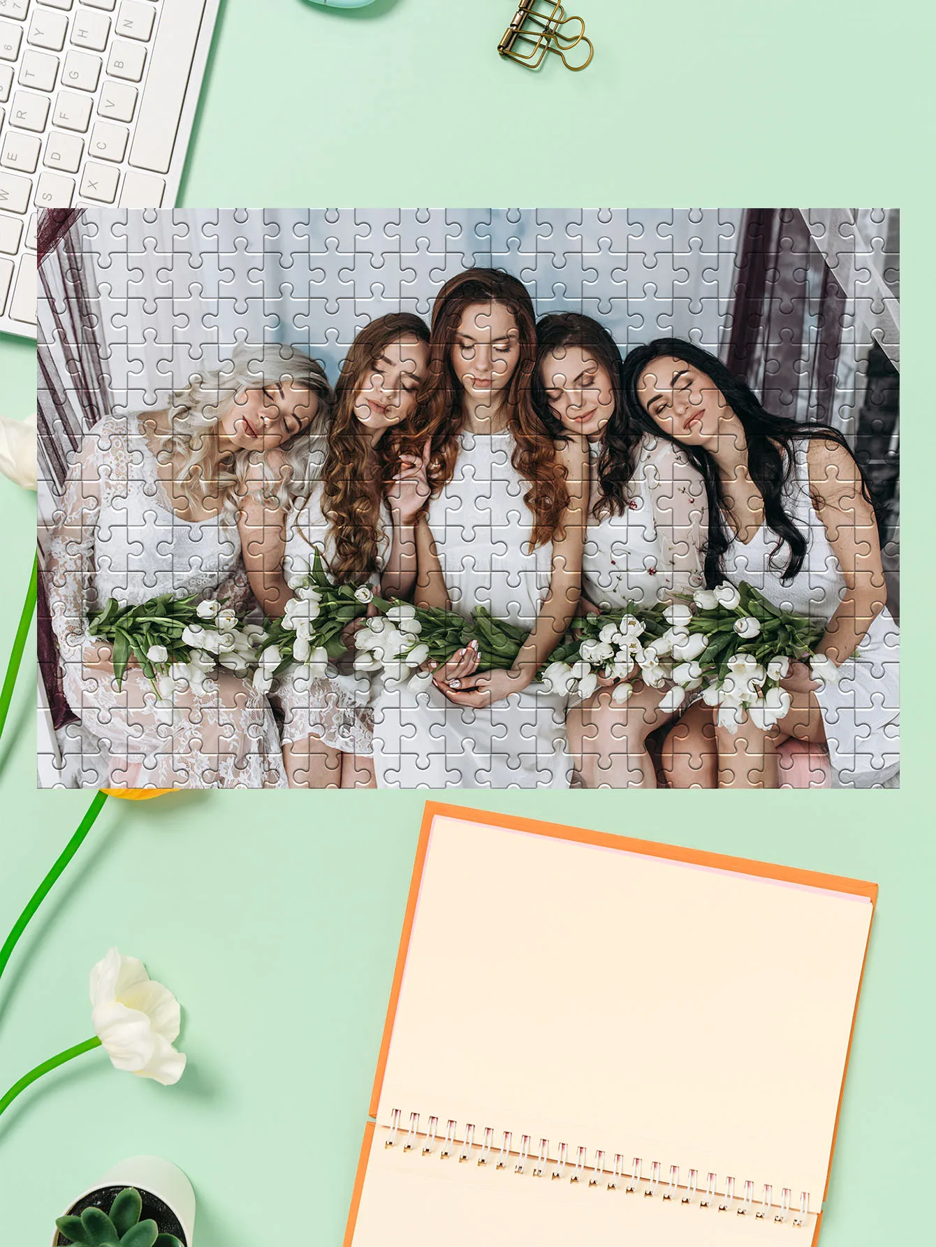 الإبداعية لطيفة الأخوات مخصص صورة فسيفساء شخصية الضغط الألغاز بازل قطع للأطفال لعبة طفل هدية