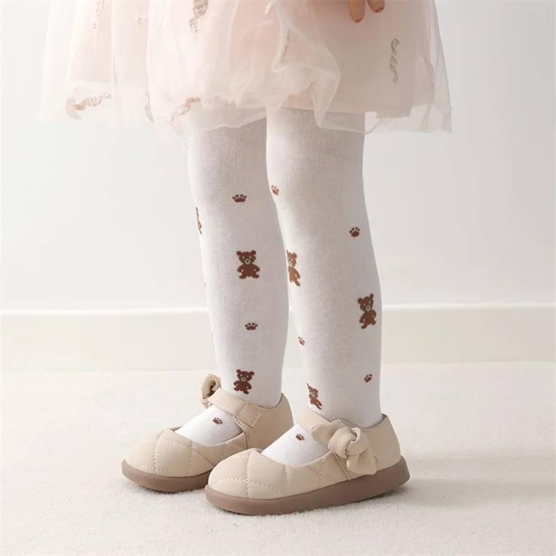 أطفال لطيف الدب الجوارب للطفل الفتيات ربيع الخريف متعدد الألوان محبوك طفل جوارب طويلة الأطفال نحيل جوارب ل 1-7 Y #3