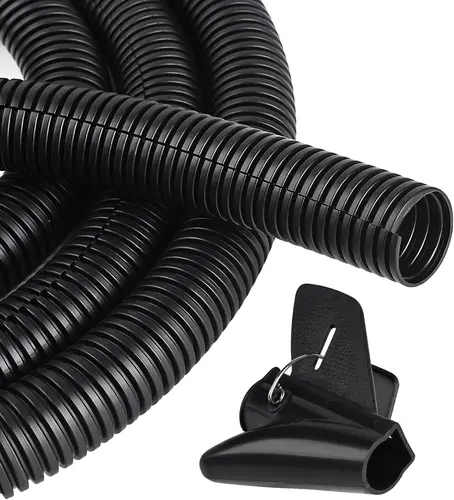 Tubo de telar de alambre dividido ignífugo de 1 1/4 de pulgada con herramienta de instalación: protectores de cables flexibles