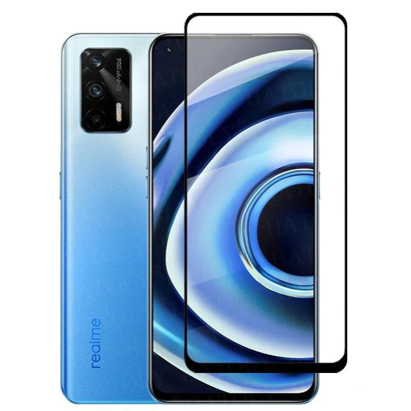 Glass on Realme Q3 Pro 5G Full Cover Tempered Glass For Oppo Realme Q3 Pro 5G Screen Protector Camera Glass Realme Q3 Pro 5G