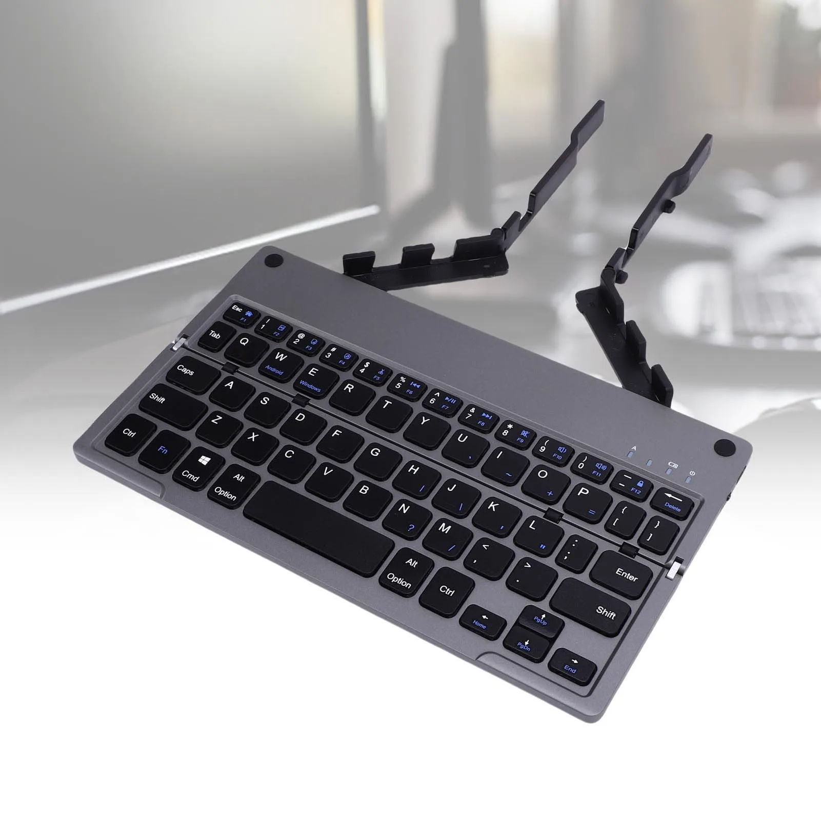 

Foldable Bluetooth Keyboard ABS 60 Keys Small Versatile Ergonomic Rechargeable Portable Keyboard with Li Ion Battery for Tablet