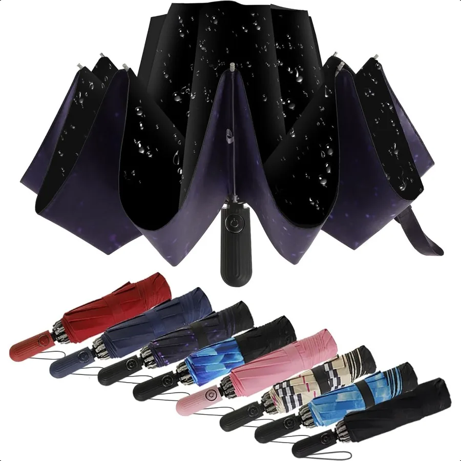 

Компактный дорожный зонт, перевернутый обратный зонт для дождя и солнца, небольшой портативный ветрозащитный зонт с защитой от ультрафиолета для путешествий на спине