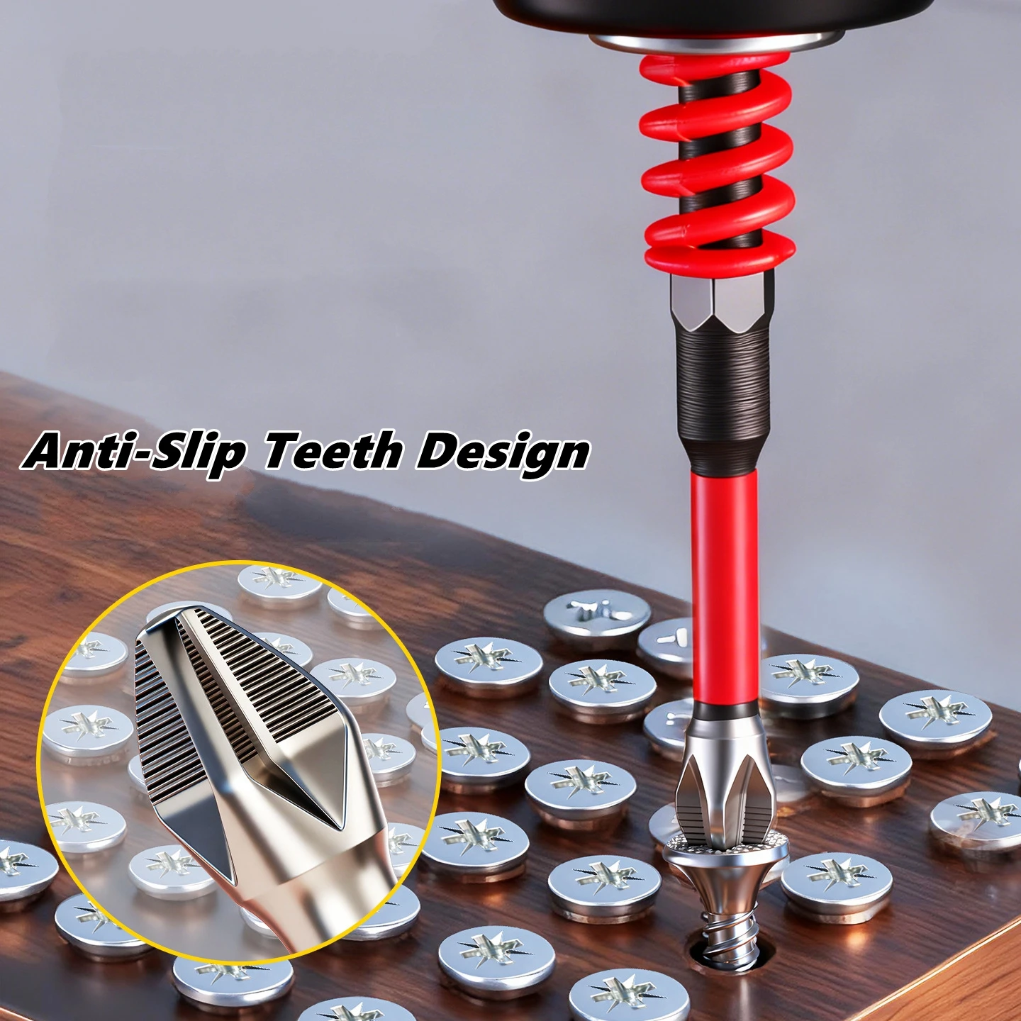 2pcs 65/70/90/150mm Spring-Loaded Magnetic Screwdriver Bits Non-Slip Shockproof Phillips Impact Hex Shank Alloy Steel Cross Bits