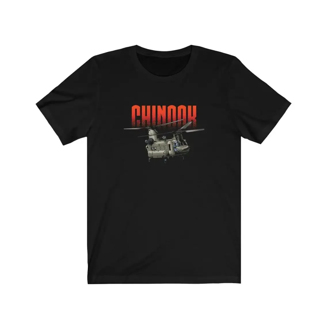 CH-47 Chinook Tandem Rotor Helicopter T-Shirt 100% Cotton O-Neck Summer Short Sleeve Casual Mens T-shirt Size S-3XL