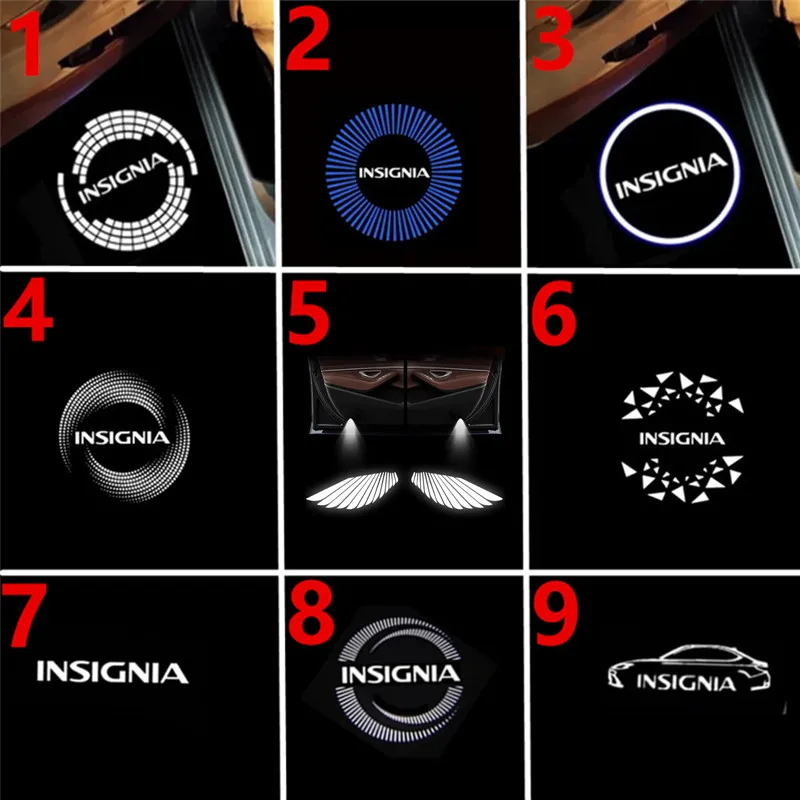 

2Pcs Car LED Door Projector Door Emblem LED Lights For Opel Insignia 2009-2012 2013 2014 2015 2016 2017 2018 Car Accessories