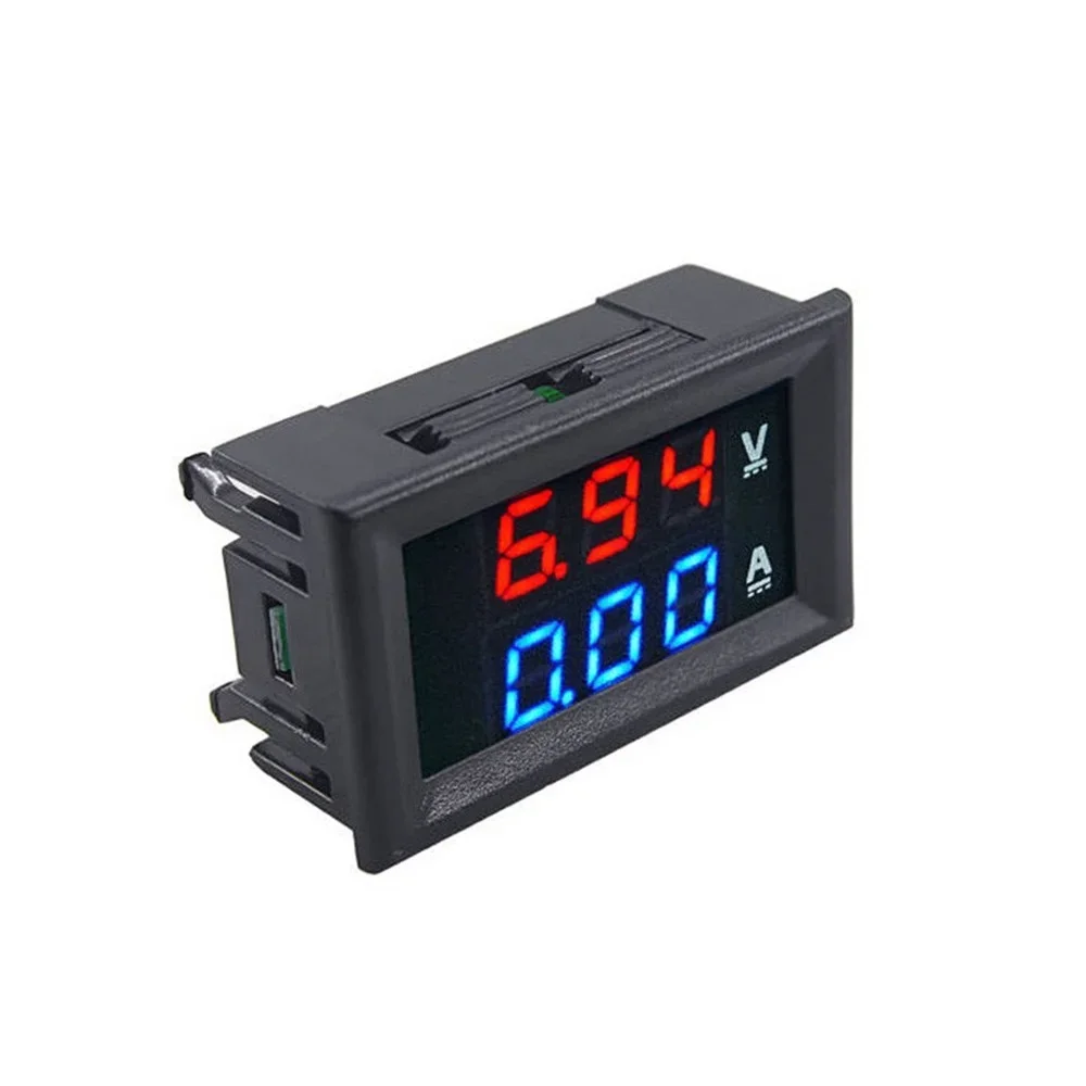 DC 0- 100V Mini Digital Voltmeter 10A Panel Amp Volt Voltage Current Meter Tester Detector LED Display Auto Car Red Blue Green