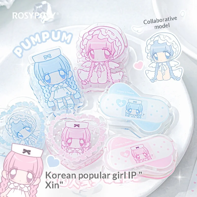 New Rosyposy Pumpum Acrylic Binder Clip Cute Ins Style Journal Ticket Organizer For Office Document Sorting Stationery
