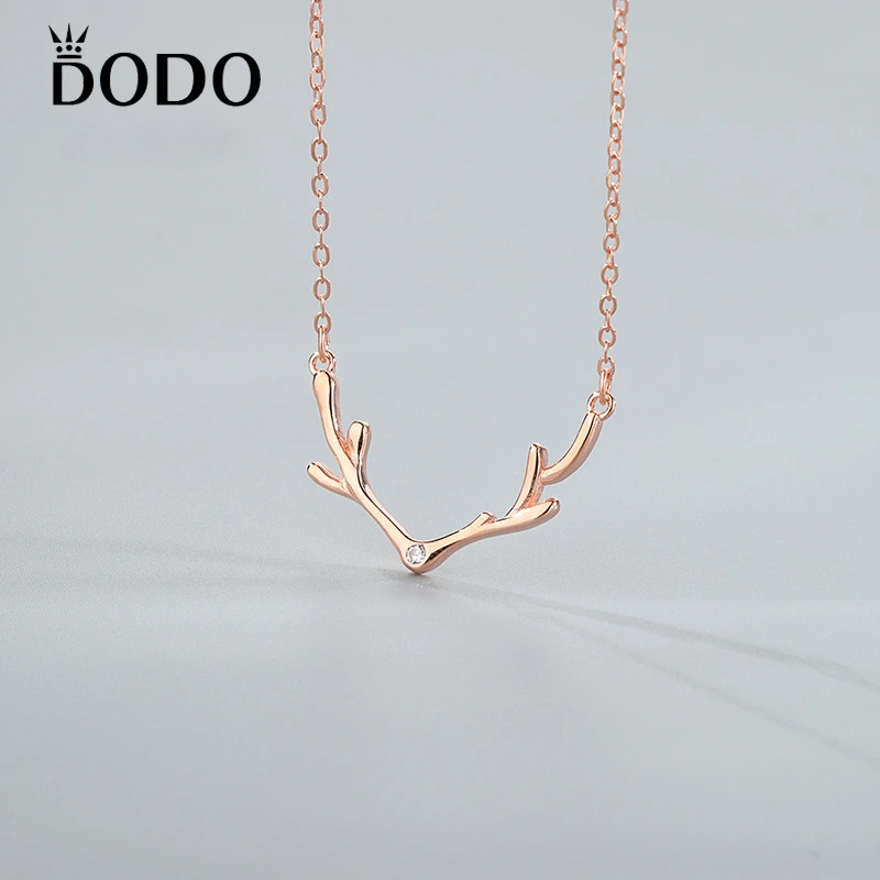 

S925 Sterling Silver Deer Female Sexy Deer Pendant with A Small Design Sense Student Necklace