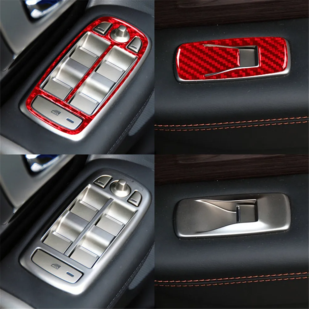 Carbon Fiber Car Stickers Interior Decorative Accessories For Jaguar XF 2009-2011 Center Control Gear Shift Panel Trim