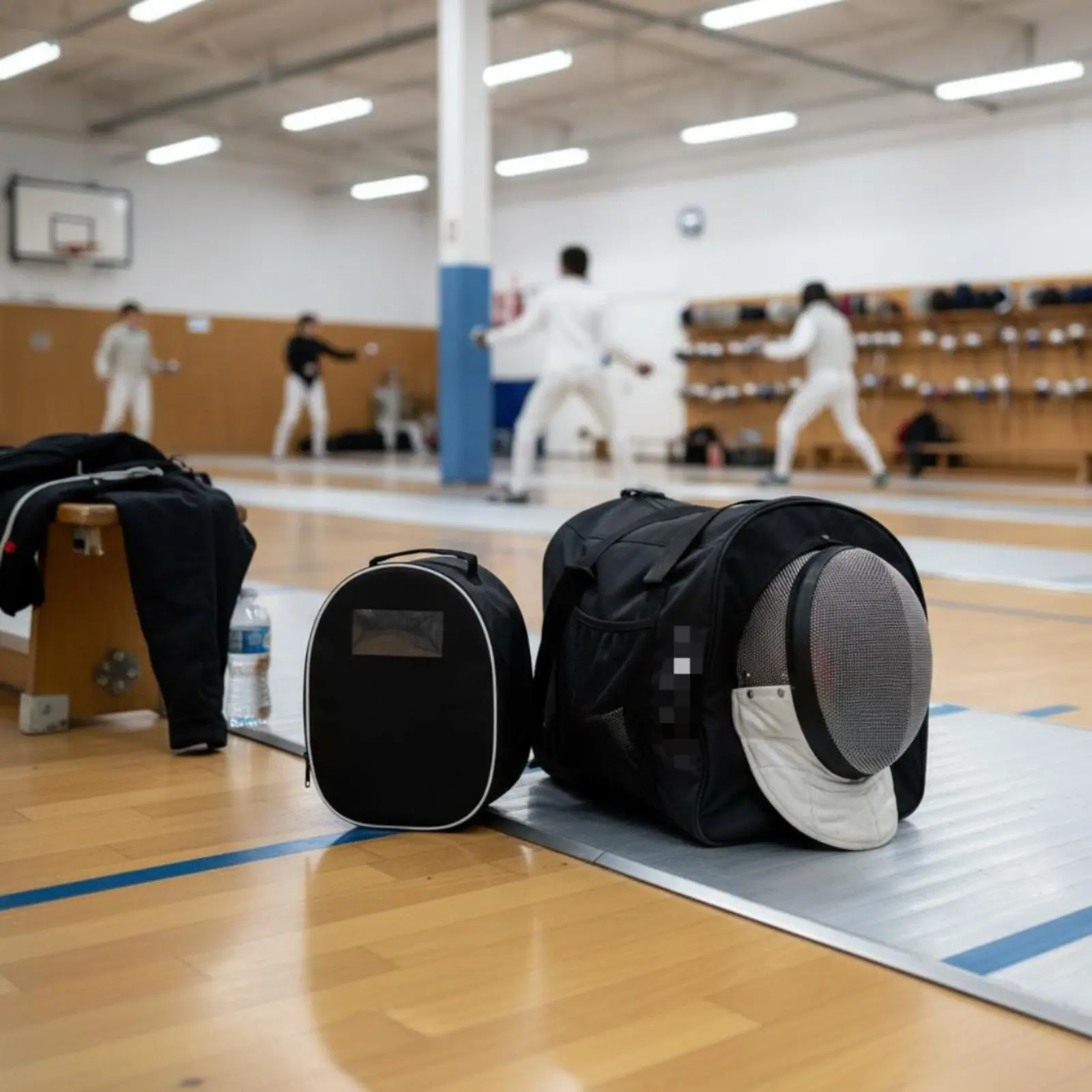 Fencing Headgear Bag Portable Foil Headgear Carrying Bag Fencing Helmet Case Double Fastener Sports Accessory Wear-Resistant view 4