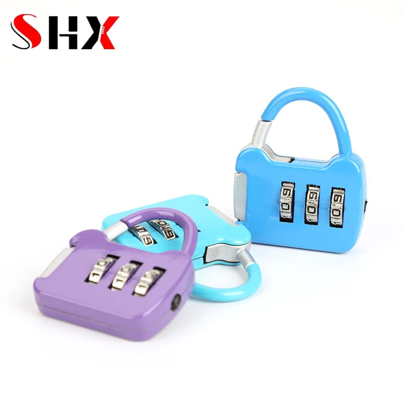 1PCS Color Mini Password Padlock Trolley Case Password Lock Student Dormitory Cabinet Password Lock Backpack Zipper Lock