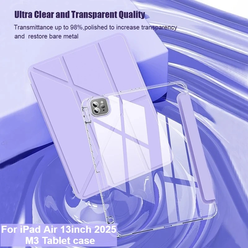 

HD Clear Y-Fold для iPad A16 11-го 10,9 10-го 10,2 9-го 8-го 7-го 9,7 6-го поколения Чехол для iPad Air 7 11 13 M3 M2 2025 5/4th Cover