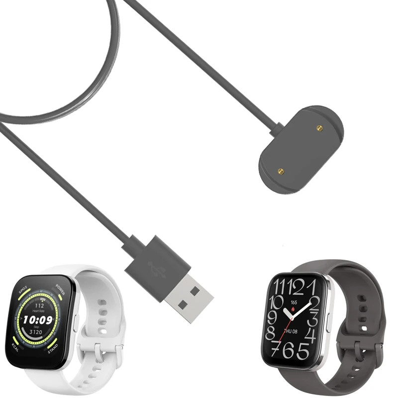 Smarttwatch dock מתאם usb כבל טעינה כבל טעינה עבור bip amazfit 5 אחדות/bip5 אביזרים שעון חכם