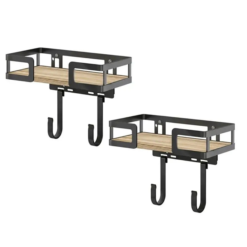 ABJI-Iron Board Wall Hanger, Ironing Board Holder(2Pcs), Wall Mount, Sewing, Laundry Room Organization Storage