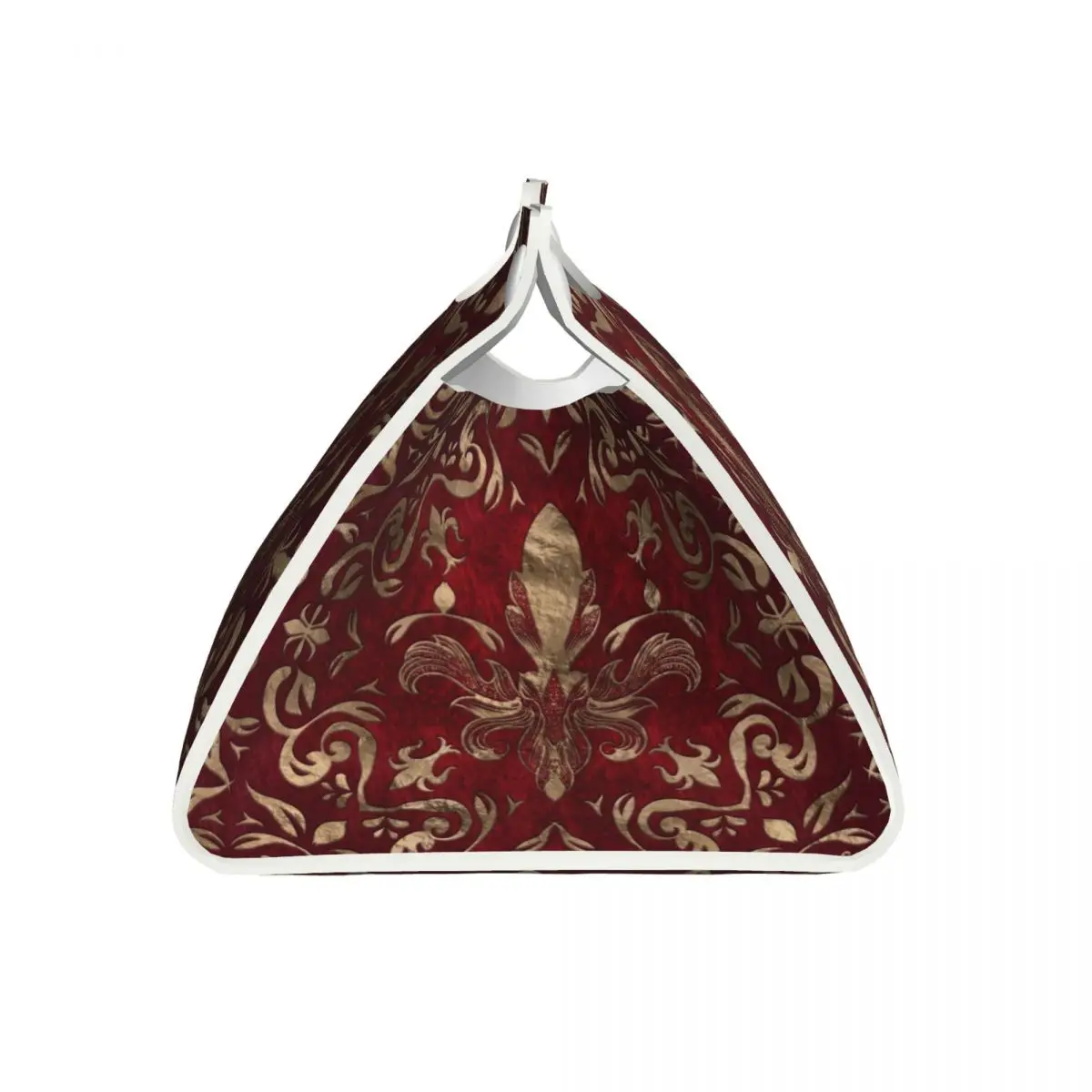 Custom Luxury Lily Flower Fleur-De-Lys Tissue Box Cover PU Leather Rectangular Fleur De Lis Facial Tissues Holder for Home