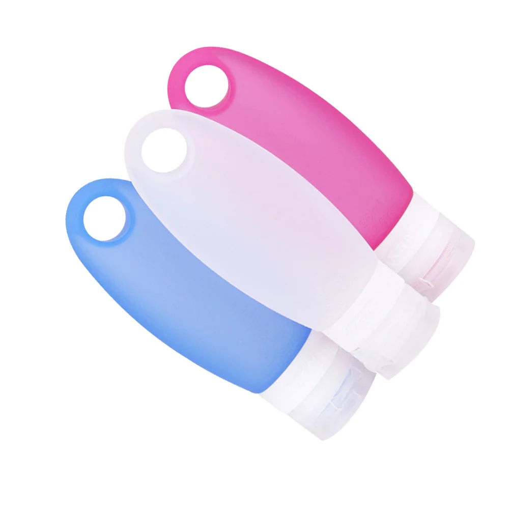 

98Ml Silicone Travel Bottle Reusable Refillable Leakproof Container for Shampoo Lotion Soap Liquid Portable Camping Shower Gel