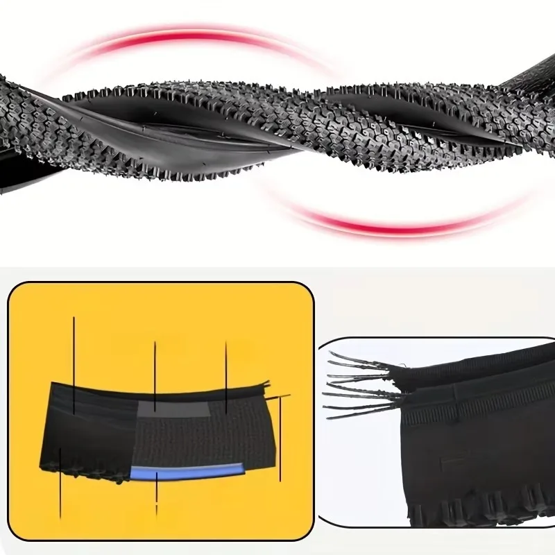 2PC 26x1.95 26x2.125 26x2.35 Mountain Bike Tire Anti Puncture Wire Bead MTB Bicycle Tyre Rubber Pneu For 26er Wheel Cycling Part