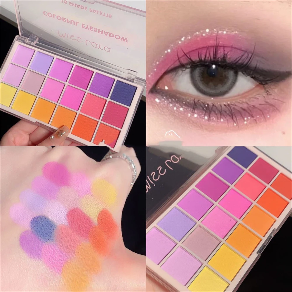 18-Color Eyeshadow Palette Women Makeup Eye Shadow Palettes Colorful Matte Eye Shadow Long Lasting Waterproof Make Up Cosmetics