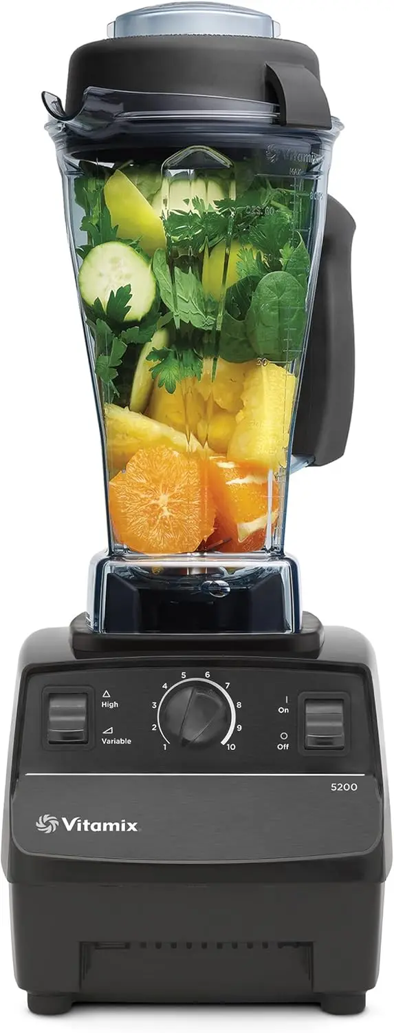 

Блендер Vitamix 5200 профессионального класса, контейнер, самоочищающийся, 64 унции, черный/серый