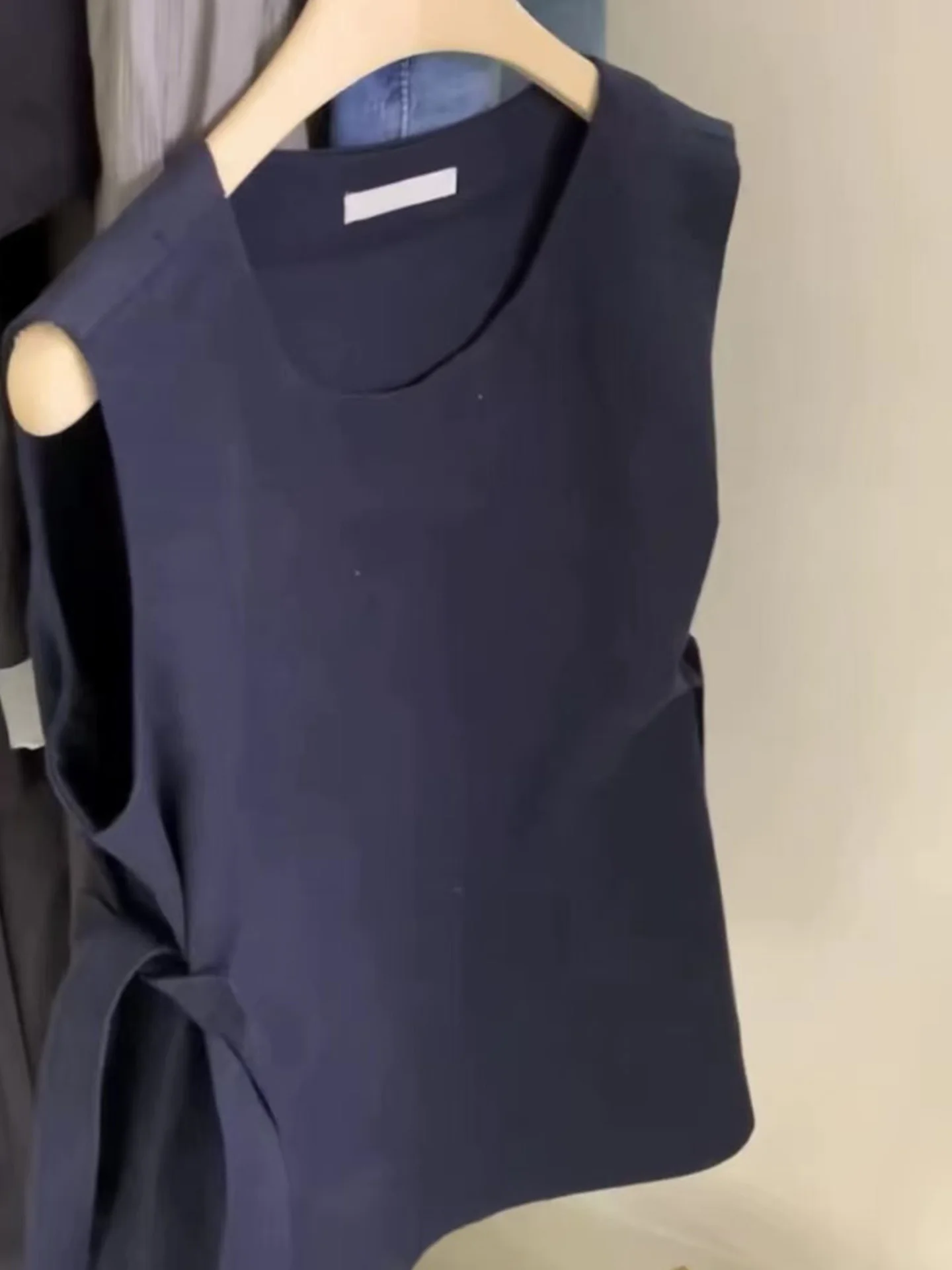 Faionable صيف جديد فضفاض المرأة لون نقي مربوط Svel irt الكورية Sle مستقيم قطع ارتداء اليومي سترة بال