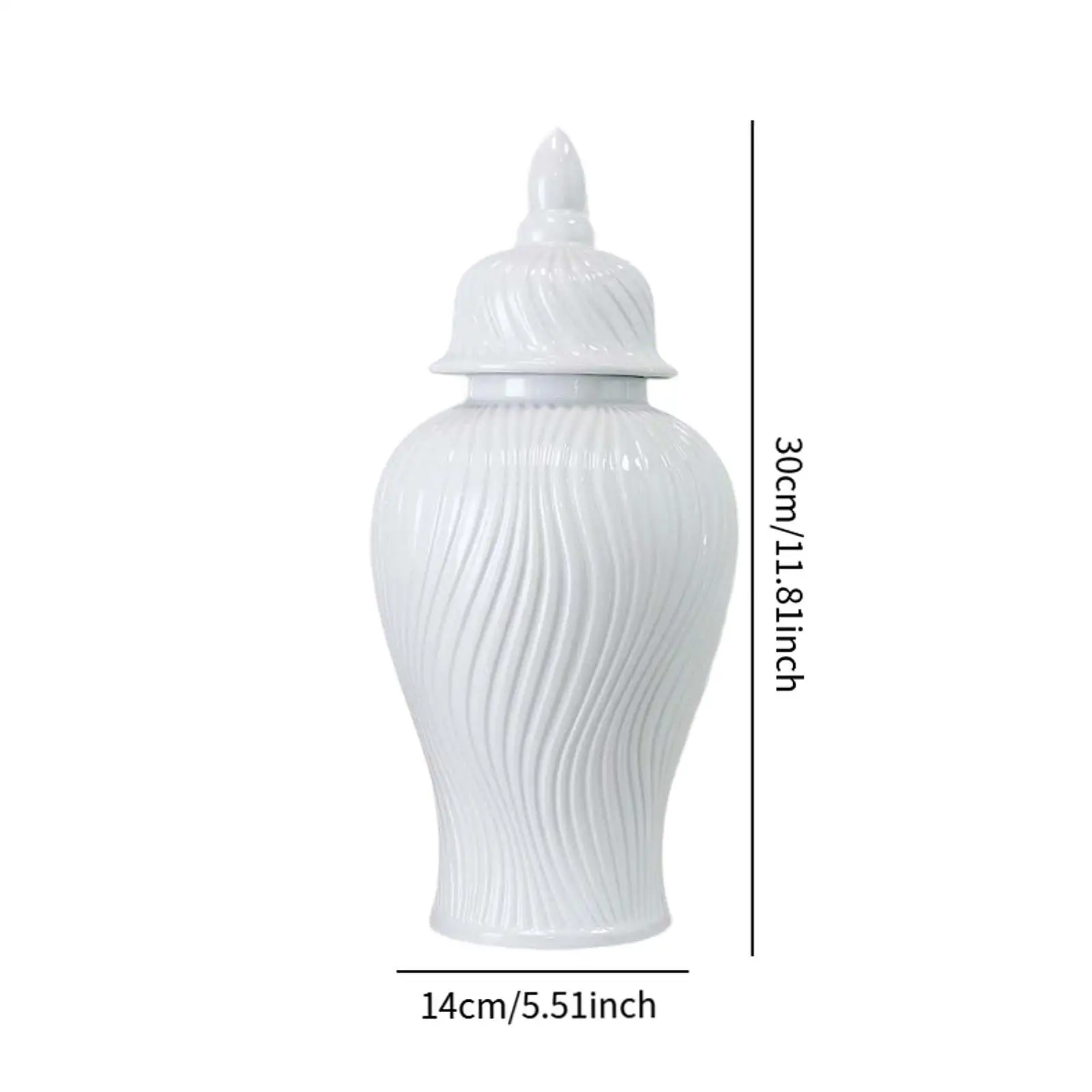 Ceramic Ginger Jar Storage Jar Ornament Organizer Ceramic Flower Vase Decorative Jar for Party Floral Desk Bedroom Livingroom
